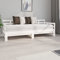 GuyAna Tagesbett Schlafcouch Klein Ausziehbar Weiß Massivholz Kiefer 2X(80x200) cm Sofa Wooden