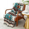 Czyminrout Boho Decke Sofadecke mit Quaste，Aztekischer ethnischer Stil Wendedecke Sofadecke tagesdecke，für Zuhause,Büro,Reisen, Zelten (180 * 260cm, Waldgrün)