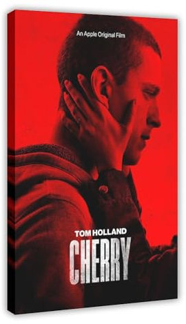 EYEZER Cherry Tom Holland Crime Drama Action-Film-Poster, Wandkunst, Dekordruck, Bild Gemälde für Wohnzimmer, Schlafzimmer, Dekoration, Rahmenstil, 50 x 75 cm