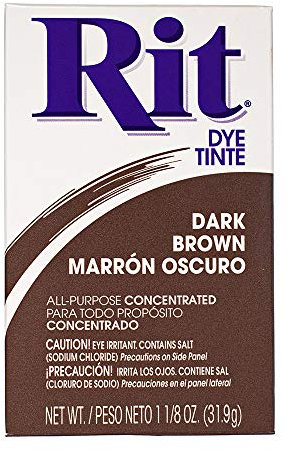 Tinte en polvo concentrado multiusos para ropa, decoración y manualidades, color marrón oscuro (paquete de 1)