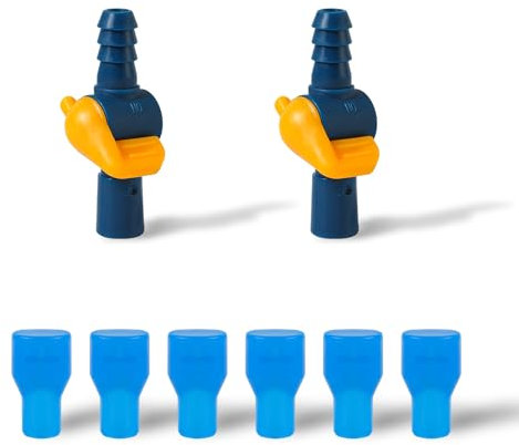 2 Stück Durchgangsschlauchanschlüsse und 6 Beißventil-Ersatzset für Camelbak, Mundstückersatz für Camelbak, Ersatzzubehör für Camelbak Tube Trinkblase