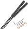 Andux Balisong Cuchillo Mariposa CNC 6063 Mango de Aluminio Sistema de Bujes Efectivo Bloqueo Libre CNC31 (Gris)