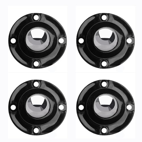 PlusRoc 4 Pack Stainless Steel Self Adhesive Caster Wheels for Mop Bucket, Load Capacity 28LBS Per Wheel for Furniture