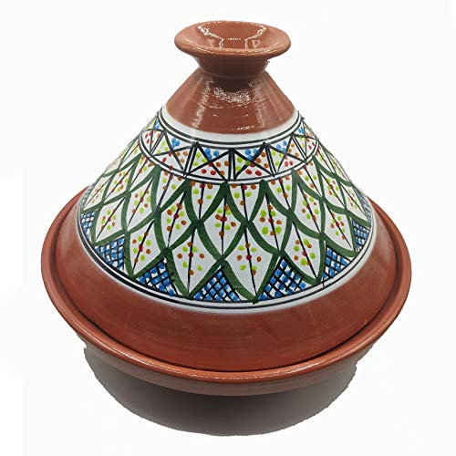 Tajine in Terracotta XL 32cm – Autentica Pentola Etnica Marocchina/Tunisina con Ebook Gratuito 2910201101