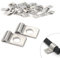 30 Pièces Fixation Grillage Rigide Sur Mur 2mm Attache Grillage Rigide Inoxydable Fixation Murale Grillage Rigide Colliers de Serrage en U à Trou Unique pour Ø 2-3mm Câble Tuyaux d'eau Installation