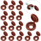 GORGECRAFT 1 boîte de 150 Cache-Vis à Charnière en Plastique 5.5 mm Bouchons à Vis Pliables pour Volet Décoratif Couvercle Rabattable pour Couvrir Les Têtes de Vis Marron Noix de Coco