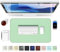 GOMIN Schreibtischunterlage 60x35cm - PU Leder Mauspad Wasserfest & Rutschfest - Laptop Tischunterlage Groß - Leicht zu reinigende Schreibunterlage - Mousepad XXL für Büro und Home-Office - Hellgrün