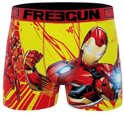 FREEGUN Marvel Avengers Iron Man Boxer Shorts, Mv16, M