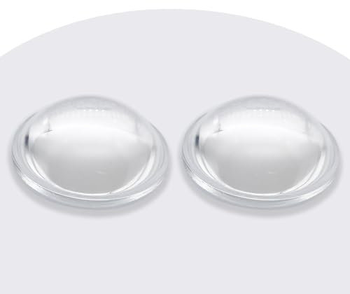 Jeada Lentille convexe LED de 28 mm de diamètre, lentille en verre optique, lentille plate convexe avec bord pour lampe de poche LED (Φ28 x H 9,5 mm x F20 mm)