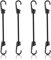 Ouligay 4 Stück Kurz Spanngummi mit Haken, 30cm Elastische Gepäckspanner Spanngurte mit Haken, Expander mit Haken Small Bungee Cord with Hooks für Fahrrad Gepäck Ladung Camping Outdoor