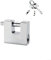 Casier antivol avec cadenas en forme de D, 3 clés fournies, chromé (40 mm)