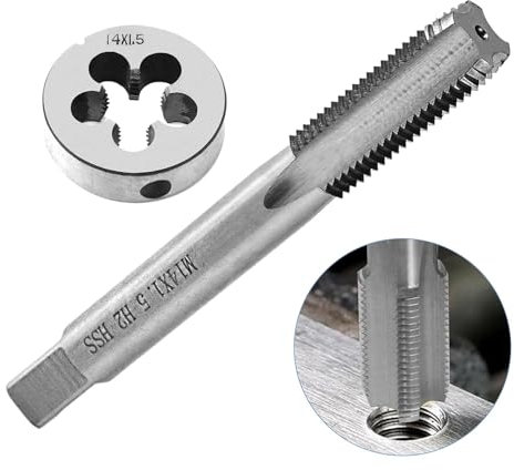 Taraud M14 x 1,5 mm, taraud HSS et filière, taraud avec outil en alliage