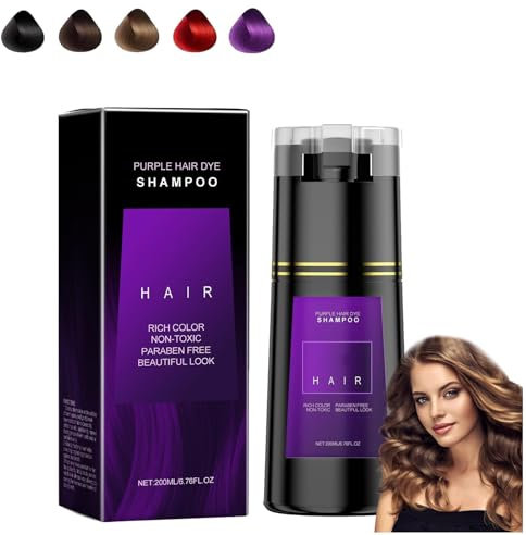 Polar-Hair Dye Shampoo, Natural Instant Dye Shampoo, Novahair Color Restoring Shampoo, Hair Color Shampoo for Gray Hair Coverage and Beard, Quick, Easy, Long Lasting, Safe (Purple)