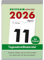 Tagesabreißkalender XXL 2026-9,9x14,3 cm - 1 Tag auf 1 Seite - mit Sudokus, Rezepten, Rätseln uvm. auf den Rückseiten - Bürokalender 313-0000