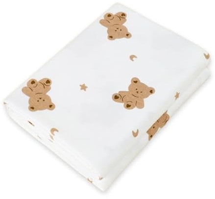 BOYSSPAA Coperta sottile per neonato con orsetto carino, 100% cotone, coperta da applicare alla primavera o all'estate, traspirante, coperta per culla per avvolgere, carrozzina/asciugamano essenziale