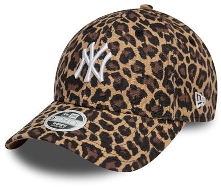 New Era MLB Cap New York Yankees Leopard Animal Print 9Forty Kappe Frau Mädchen Sommer braun - One-Size