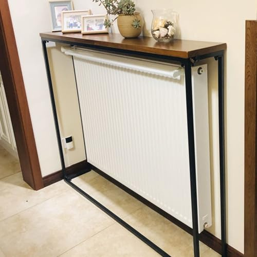 Tablette de Radiateur en Bois Massif, Derrière La Table de Canapé pour Le Rangement et La Décoration, Capacité de Charge 50 Kg(80x20x90cm/31.5x10x35in)
