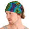 CHARM Tie Dye Stirnband Hippie Elastisch Bandana Kopf Abdeckung Wickeln Für Männer & Frauen Psychedelisch Blume Muster 60'S 70'S Retro Bohemien Boho A
