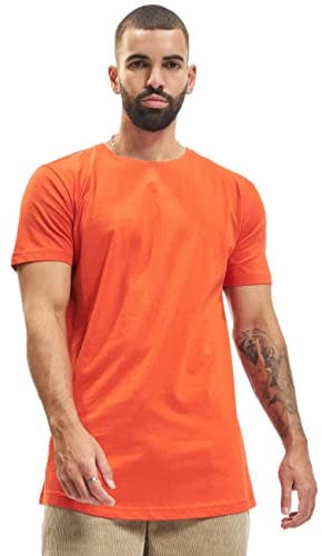 Urban Classics Men's Shaped Long Tee Camiseta, Bloodorange, L UK
