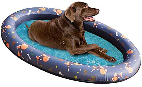 Nobranded Galleggiante per Cani, Piscina Gonfiabile Portatile con Lettino Gonfiabile, Giocattolo da Spiaggia Gonfiabile, per Cani di Piccola e Grande Taglia (D)