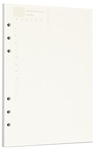 Zelten Loose Leaf Punched Paper Refills Paper for 6 Hole Binder Personal Organizer Diary Notebook Refillable Planner (Daily Planner,A5/6 Hole)