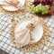 IcosaMro Runde gewebte Tischsets für Esstisch, 6 Stück, klein, natürlich, geflochtenes Rattan, Tischmatte, Blumengeflecht, Platzteller für Urlaub, Weihnachten, Küche, Tischunterlage, Beige, 31,4 cm