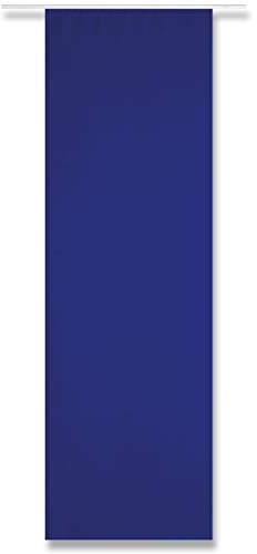 Arsvita Flächenvorhang Blickdicht - Schiebegardine in BxL 60x245cm (Blau) - inkl. Beschwerungsstange und Paneelwagen - Vorhang mit Klettband