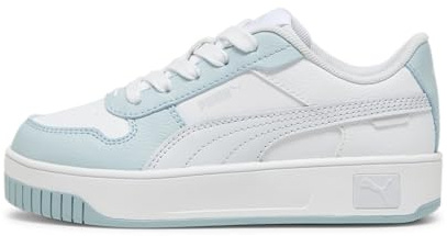 Puma Girls Carina Street Ps Sneakers, Puma White-Silver Mist, 10 UK