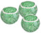 SUMTree 3pcs bougeoirs en Verre mosaïque Porte-Bougies Chauffe-Plat Bougeoirs votifs Centres de Table pour Table, Mariage, décoration dintérieur (Vert) …