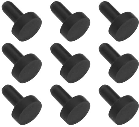 SG Store 100 Stück 9,2 mm x 7 mm Silikon Lochstopfen Runder Silikon Dichtungsstopfen Staubdichter Stopfen für Schränke Bücherregale Kleiderschränke Regale Löcher 3 mm Schwarz