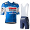 SGCIKER 2024 Herren SOUDAL QUICK Step Radtrikot Set, Kurzarm Fahrrad bekleidung Lätzchen Kurzsets Gel Pad（XL