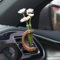 jileijar Auto Vent Blumenvase, Mini Auto Vase Vent Clip, Abnehmbare Glasröhre Blumenvase mit Clip für Auto Entlüftung, für frische Pflanzen, Auto Ornament Dekoration