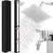Douche Solaire 40L, 225cm, Douche de Jardin Solaire, Douche de Piscine avec Pommeau de Douche, Douche à Pieds et Housse de Protection, sans Raccordement Électrique, Température de l'Eau jusqu'à 60°C