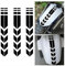 Adunsiaoto 3 Stück Motorrad Kotflügel Reflektierender, Aufkleber Fender Reflektierende Für Motorräder Universal, Motorrad Rahmen Frontgabel Aufkleber Fahrrad Dekoration ZubehöR(Schwarz)