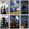 Halloween Fensterbilder Selbstklebend, SILARLAIT 10 Stück Fenstersticker Halloween Statisch & Doppelseitige & Wiederverwendbare, Fensteraufkleber Fensterdeko Halloweendeko Fenster