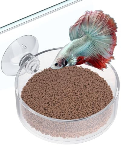 Pawfly Garnelenfutterschale mit Saugnapf, klare Acryl Aquarium Garnelenfutterschale, kleine runde Fischbecken Futterschale, Fischfutterschale für Süß- und Salzwasserbecken