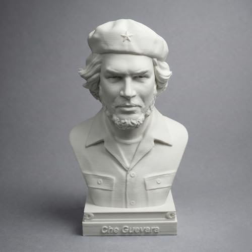 otdlle Che Guevara Büste historische Kuba-Krieger-Statue, mehrere Größen | 15,2 cm große Sammlerfigur Gesprächsbeginn Dekoration Kopf Skulptur Schreibtisch Regal Bibliotheken Leseecken