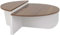 Hanah Home Ensemble de 2 Tables à café élégantes en Noyer et Blanc, 90 x 60 x 30 cm et 85 x 30 x 35 cm, 100% mélamine, épaisseur 18 mm, Design Moderne pour Salon