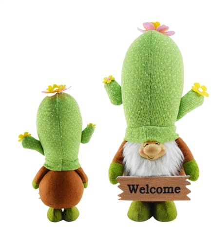 Ruwshuuk Plante de cactus en peluche, ornement de cactus nain, jouet de lutin rempli, en tissu doux, jouet festif pour la maison, les festivals