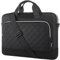 DOMISO 15-15.6 inch Laptop Bag Large Capacity Shoulder Bag Waterproof 15.6 inch Laptop Case Business Office Work Computer Case with Shoulderstrap, Black