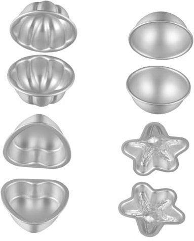 Gadpiparty 4 Satz Form für Badesalzkugeln Badebombenform Kuchenform Badesalz Schimmel Backformen Cupcake -Form DIY -Backwerkzeug Formformen für Badebomben Silver