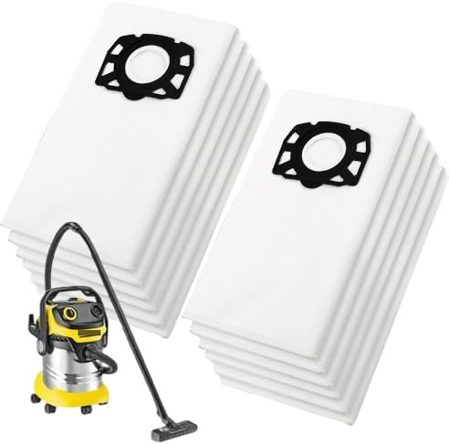 12 Pack KFI 357 Staubsaugerbeutel für Kärcher WD2 Plus, WD3, WD3 Akku, Vlies Staubsaugerbeutel für Kärcher Staubsauger WD3S, KWD1, KWD2, KWD3, MV3, SE4001, SE4002