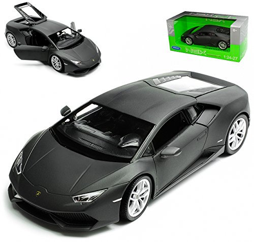 Welly Lamborgihini Huracan Coupe Matt Schwarz LP 610-4 Ab 2014 1/24 Modell Auto