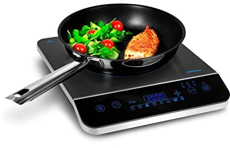 MEDION Induktionskochplatte / 2000 Watt/Temperaturbereich 60-240°C / 8 Automatikprogramme / 10 Leistungsstufen/LED Display/MD 17595 / schwarz