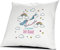 printplanet® Kissen mit Namen personalisiert - 100% Baumwoll Kopfkissen - Motiv Dickes Fliegendes Einhorn individuell gestalten - Kissenbezug inkl. Füllung - 40 x 40 cm