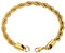 GOLDCHIC JEWELRY Bracciale a Catena in Corda d'oro da 6 mm, Anello Grosso da Uomo in Acciaio Inossidabile 316L, 21 cm