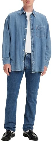 Levi's Herren 501® Original Fit Big & Tall Jeans, Medium Indigo Worn, 48W / 34L