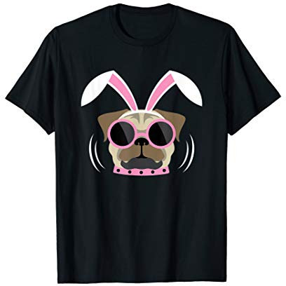Pugs Bunny Pug Happy Easter Puggy Hase Mops Hund Osterhase T-Shirt