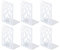 Buchstütze, Buchstützen, Book holder CD Kinder Metall, Bücher Halter für Regal, Ordnerhalter DVD Unsichtbares Bücherregal, Bookends Buchstopper, Buchhalterung Buch Halter Buchbeschwerer (3 Pair, Weiß)