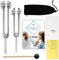 SANEWAVE 128 Hz Stimmgabel Medizinisches Heilinstrument – Aluminium Sensory Tuning Gabeln für Heilung Chakra Set – Weiche Tasche menschliche Biofield Diapason Therapie, Stressabbau, 256 Hz